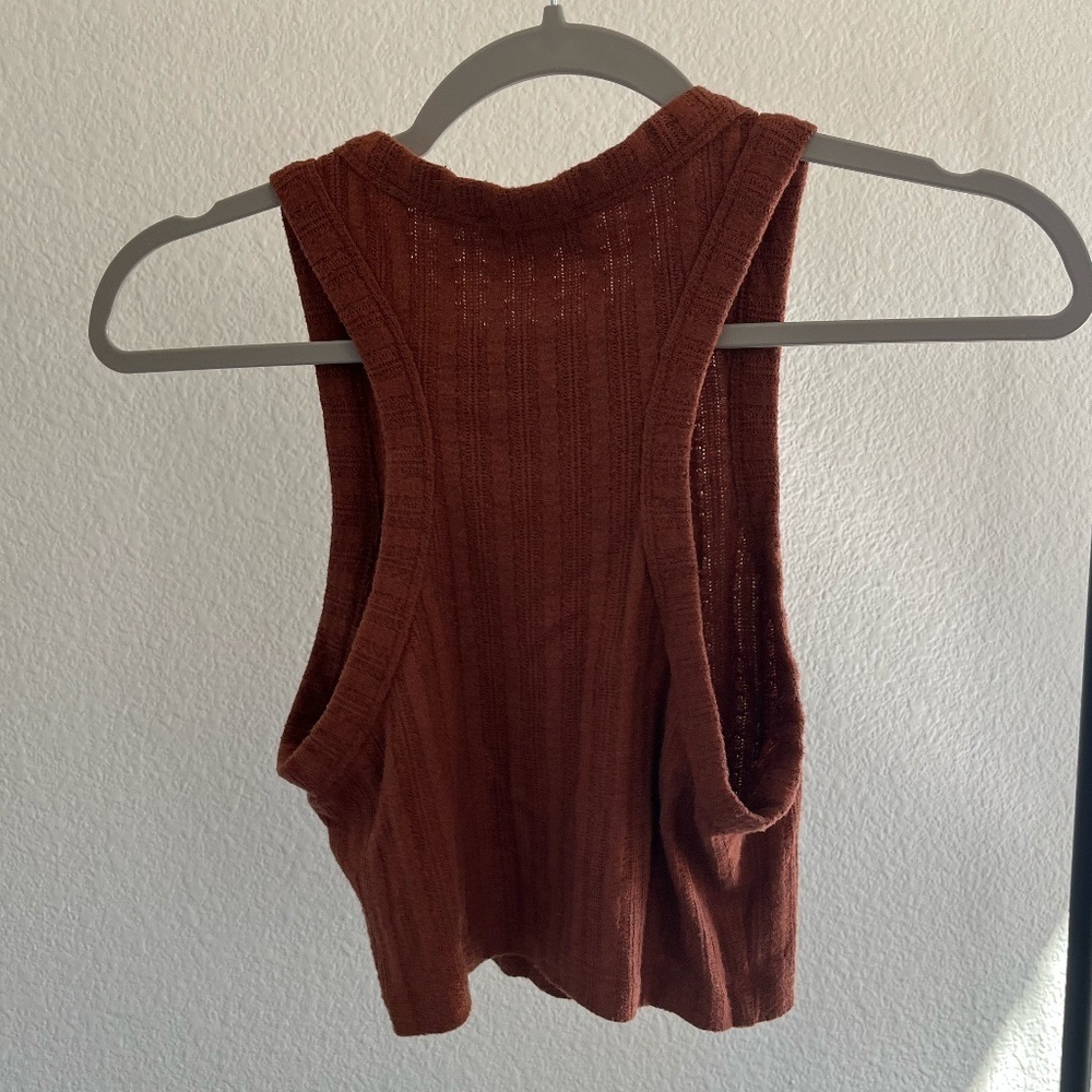L'ACADEMIE | Crew Neck Ribbed Cropped Tank Top & Shawl Cardigan Set | Size Small - Picture 7 of 8